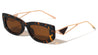 Triangular Temple Cutout Accent Fashion Wide Butterfly Wholesale Sunglasses