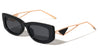 Triangular Temple Cutout Accent Fashion Wide Butterfly Wholesale Sunglasses