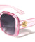 Flower Temple Accent Fashion Oversized Butterfly Wholesale Sunglasses