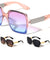 Oversized Geometric Temple Plate Accent Fashion Butterfly Wholesale Sunglasses