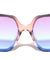 Oversized Geometric Temple Plate Accent Fashion Butterfly Wholesale Sunglasses