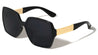Oversized Geometric Temple Plate Accent Fashion Butterfly Wholesale Sunglasses