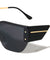 Line Accent Semi Rimless One Piece Shield Lens Fashion Wholesale Sunglasses