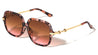 Two Ring Temple Accent Fashion Squared Butterfly Wholesale Sunglasses