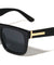 Gold Color Hinge Block Accent Flat Top Square Wholesale Sunglasses