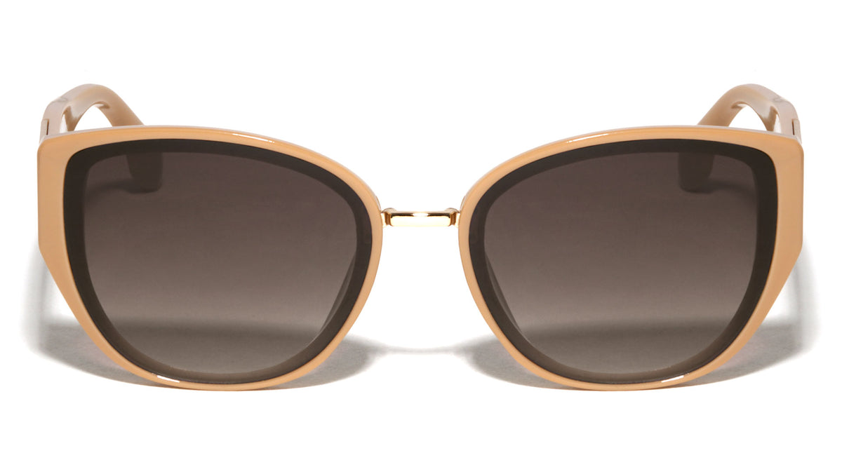 Rectangle Temple Accent Fashion Cat Eye Wholesale Sunglasses