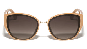 Rectangle Temple Accent Fashion Cat Eye Wholesale Sunglasses