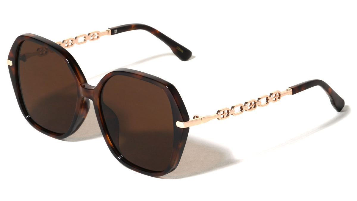 Temple Chain Style Fashion Geometric Butterfly Wholesale Sunglasses