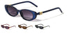 Temple Studded Square Accent Retro Fashion Oval Cat Eye Wholesale Sunglasses