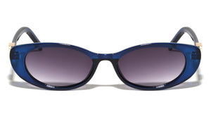 Temple Studded Square Accent Retro Fashion Oval Cat Eye Wholesale Sunglasses