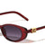 Temple Studded Square Accent Retro Fashion Oval Cat Eye Wholesale Sunglasses