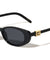 Temple Studded Square Accent Retro Fashion Oval Cat Eye Wholesale Sunglasses