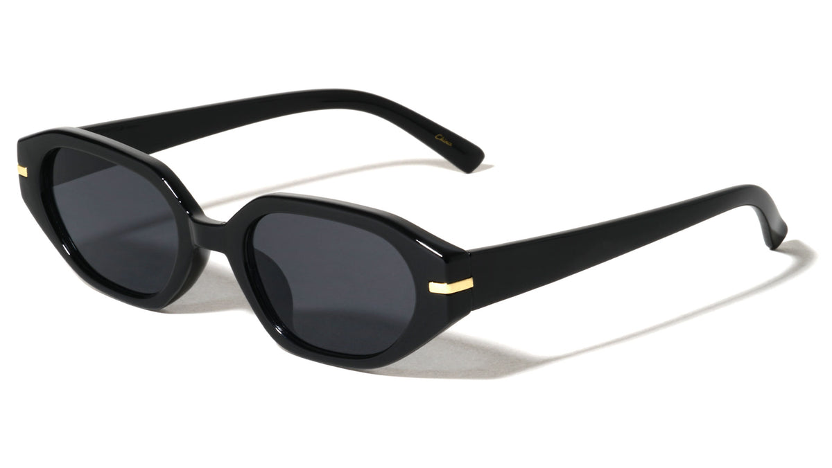 Side Block Accent Fashion Geometric Butterfly Wholesale Sunglasses