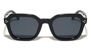 Three Dot Stud Accent Geometric Square Wholesale Sunglasses