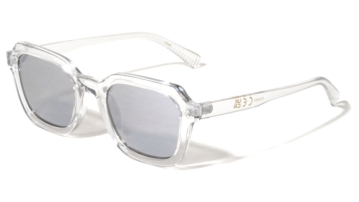 Three Dot Stud Accent Geometric Square Wholesale Sunglasses