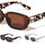 Crystal Color Temple Pattern Fashion Rectangle Butterfly Wholesale Sunglasses