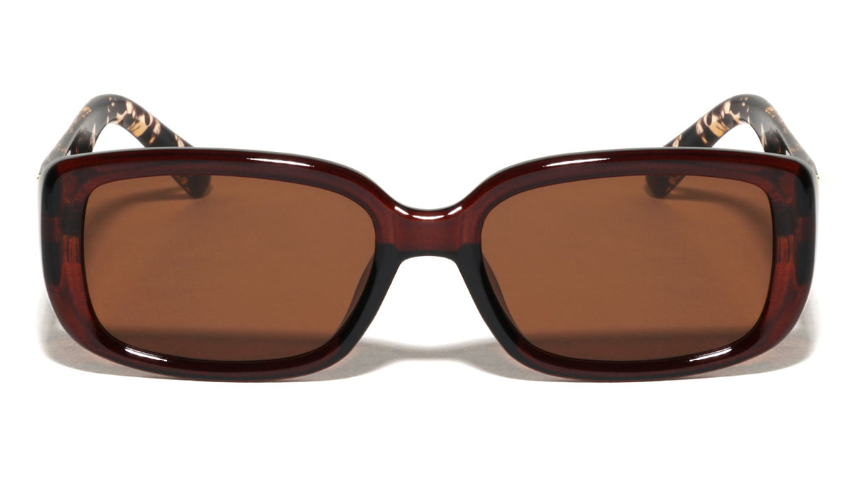 Crystal Color Temple Pattern Fashion Rectangle Butterfly Wholesale Sunglasses