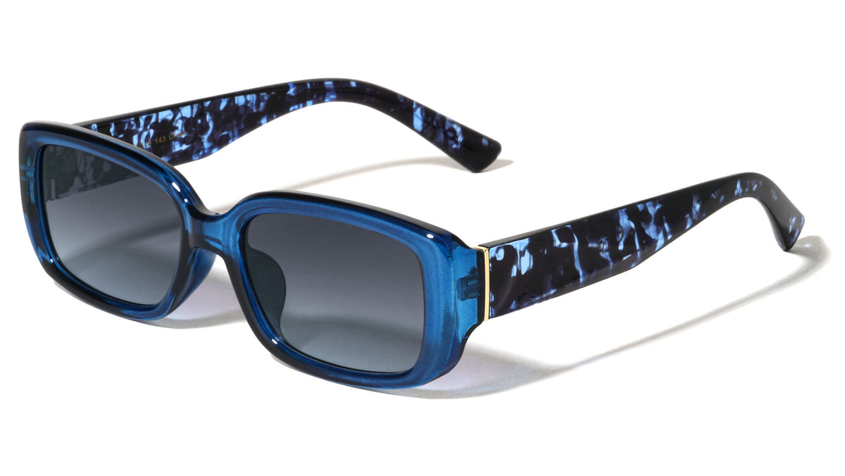 Crystal Color Temple Pattern Fashion Rectangle Butterfly Wholesale Sunglasses