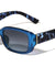Crystal Color Temple Pattern Fashion Rectangle Butterfly Wholesale Sunglasses