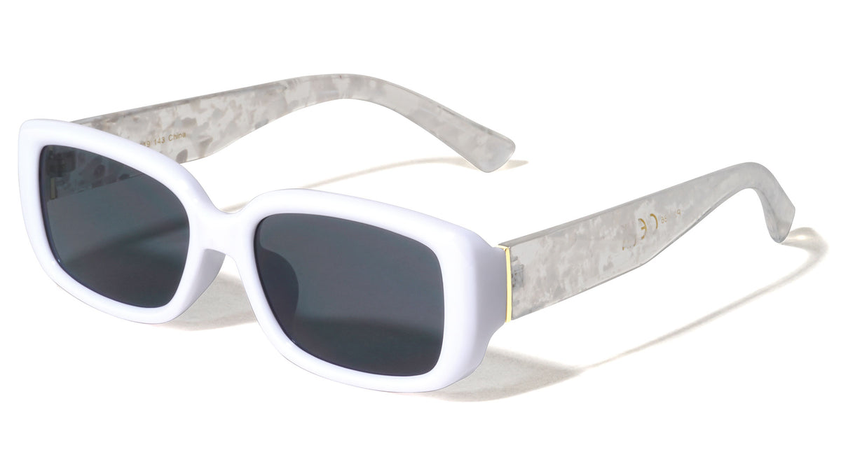 Crystal Color Temple Pattern Fashion Rectangle Butterfly Wholesale Sunglasses