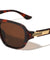 Art Deco Hinge Accent Modern Squared Aviators Wholesale Sunglasses