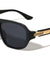Art Deco Hinge Accent Modern Squared Aviators Wholesale Sunglasses