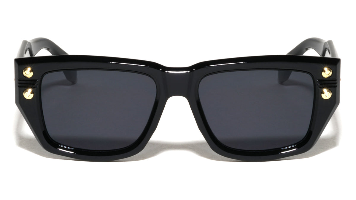 Art Deco Temple Accent Frontal Studs Geometric Cat Eye Wholesale Sunglasses