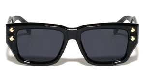 Art Deco Temple Accent Frontal Studs Geometric Cat Eye Wholesale Sunglasses