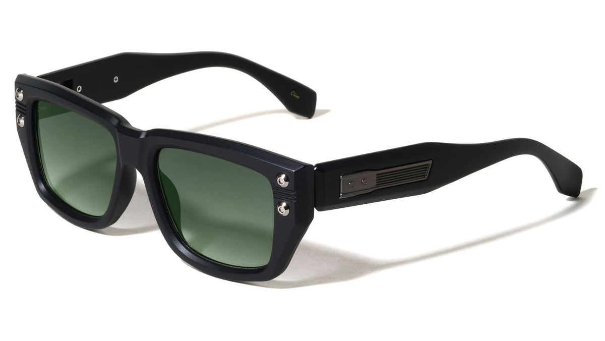 Art Deco Temple Accent Frontal Studs Geometric Cat Eye Wholesale Sunglasses