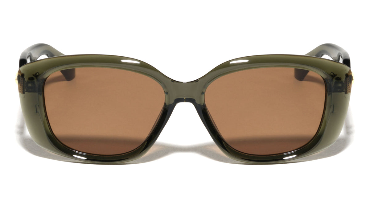 Art Deco Hinge Temple Stud Accent Fashion Butterfly Wholesale Sunglasses