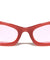 Wavy Line Hinge Accent Fashion Retro Oval Cat Eye Wholesale Sunglasses
