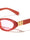 Wavy Line Hinge Accent Fashion Retro Oval Cat Eye Wholesale Sunglasses