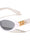 Wavy Line Hinge Accent Fashion Retro Oval Cat Eye Wholesale Sunglasses