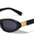 Wavy Line Hinge Accent Fashion Retro Oval Cat Eye Wholesale Sunglasses