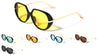 Color Lens Side Frame Shield Fashion Butterfly Wholesale Sunglasses