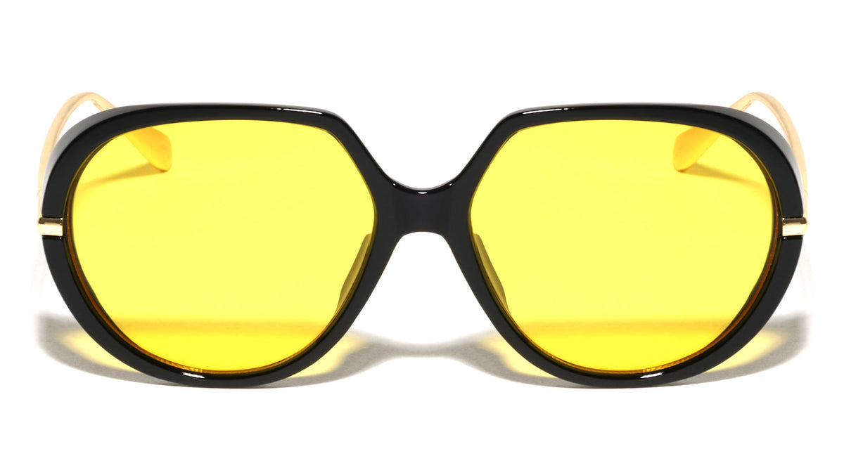Color Lens Side Frame Shield Fashion Butterfly Wholesale Sunglasses