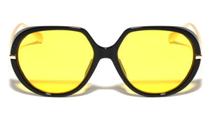 Color Lens Side Frame Shield Fashion Butterfly Wholesale Sunglasses