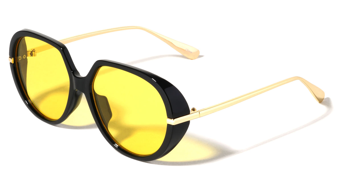 Color Lens Side Frame Shield Fashion Butterfly Wholesale Sunglasses