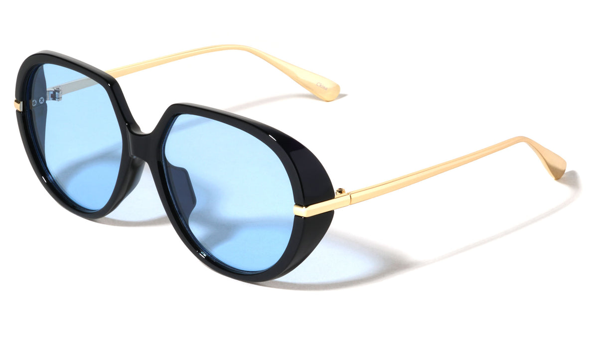 Color Lens Side Frame Shield Fashion Butterfly Wholesale Sunglasses