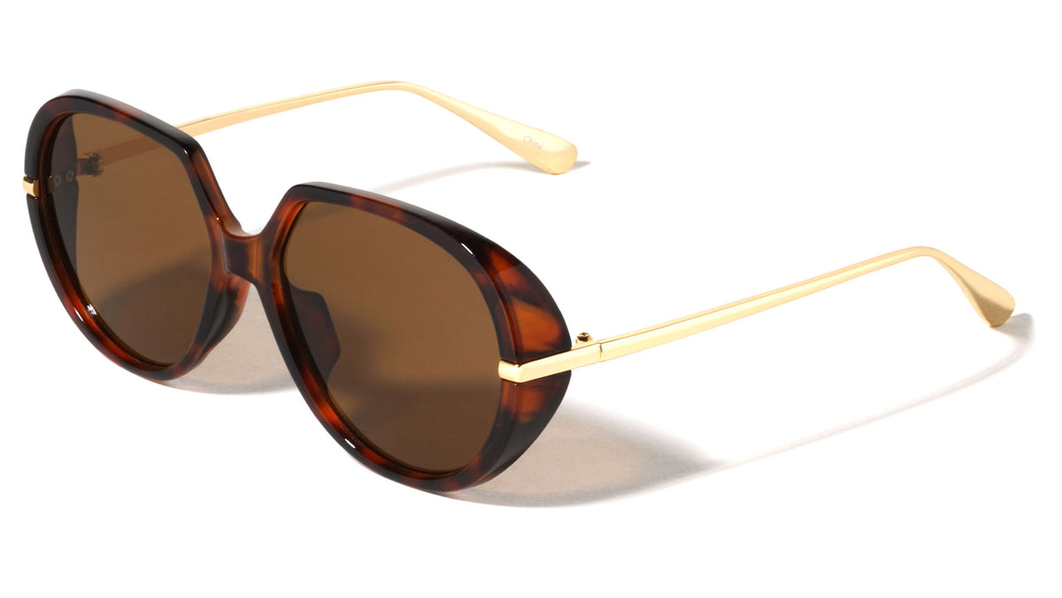 Color Lens Side Frame Shield Fashion Butterfly Wholesale Sunglasses