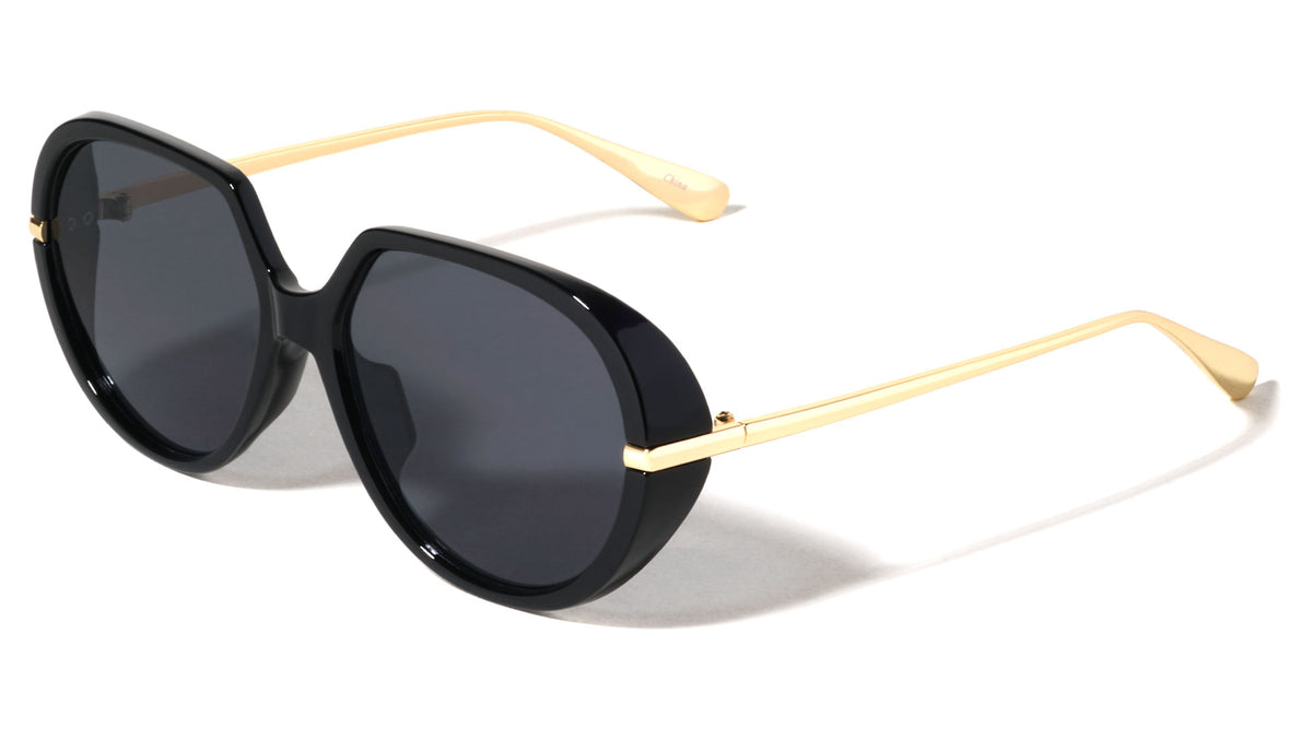 Color Lens Side Frame Shield Fashion Butterfly Wholesale Sunglasses