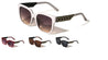 Line Pattern Temple Accent Oversized Squared Butterfly Wholesale Sunglasses