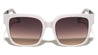 Line Pattern Temple Accent Oversized Squared Butterfly Wholesale Sunglasses