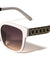 Line Pattern Temple Accent Oversized Squared Butterfly Wholesale Sunglasses