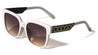 Line Pattern Temple Accent Oversized Squared Butterfly Wholesale Sunglasses