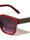 Line Pattern Temple Accent Oversized Squared Butterfly Wholesale Sunglasses