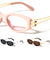 Geometric Hinge Accent Fashion Wide Butterfly Wholesale Sunglasses