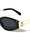Geometric Hinge Accent Fashion Wide Butterfly Wholesale Sunglasses