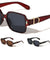 Glitter Temple Accent Fashion Squared Butterfly Wholesale Sunglasses