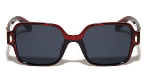 Glitter Temple Accent Fashion Squared Butterfly Wholesale Sunglasses